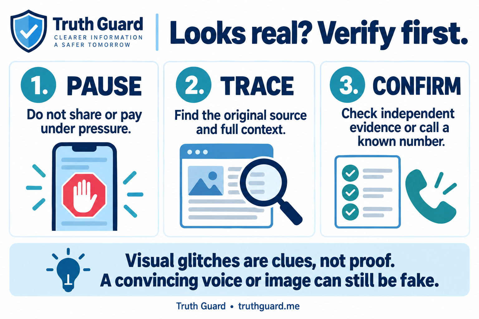 Looks real? Verify first.