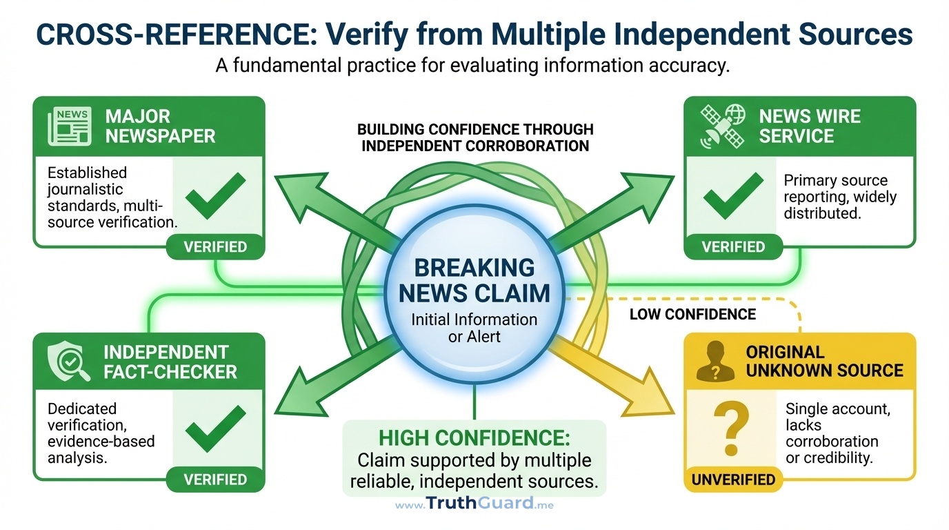 Cross-Reference Sources: Verify from Multiple Independent Sources
