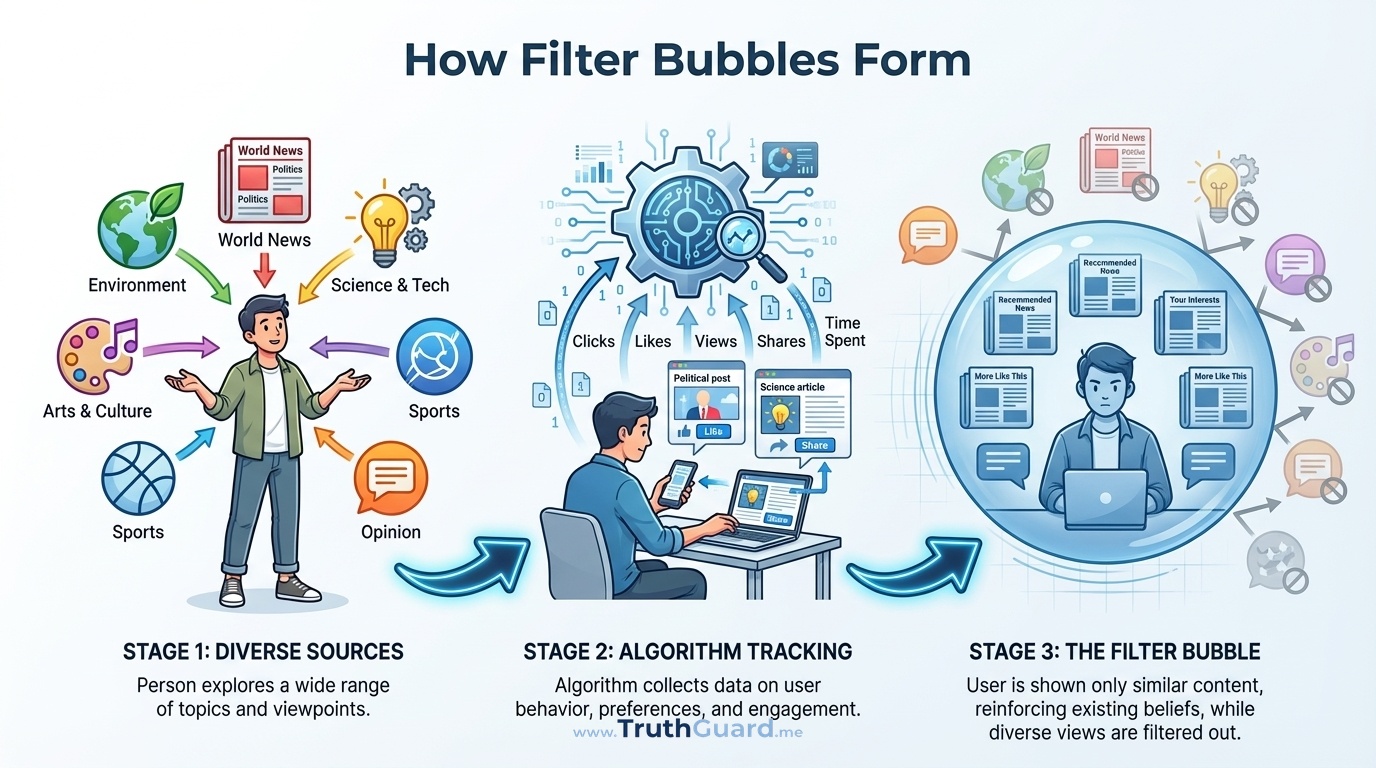 Filter Bubbles: How Algorithms Limit What You See