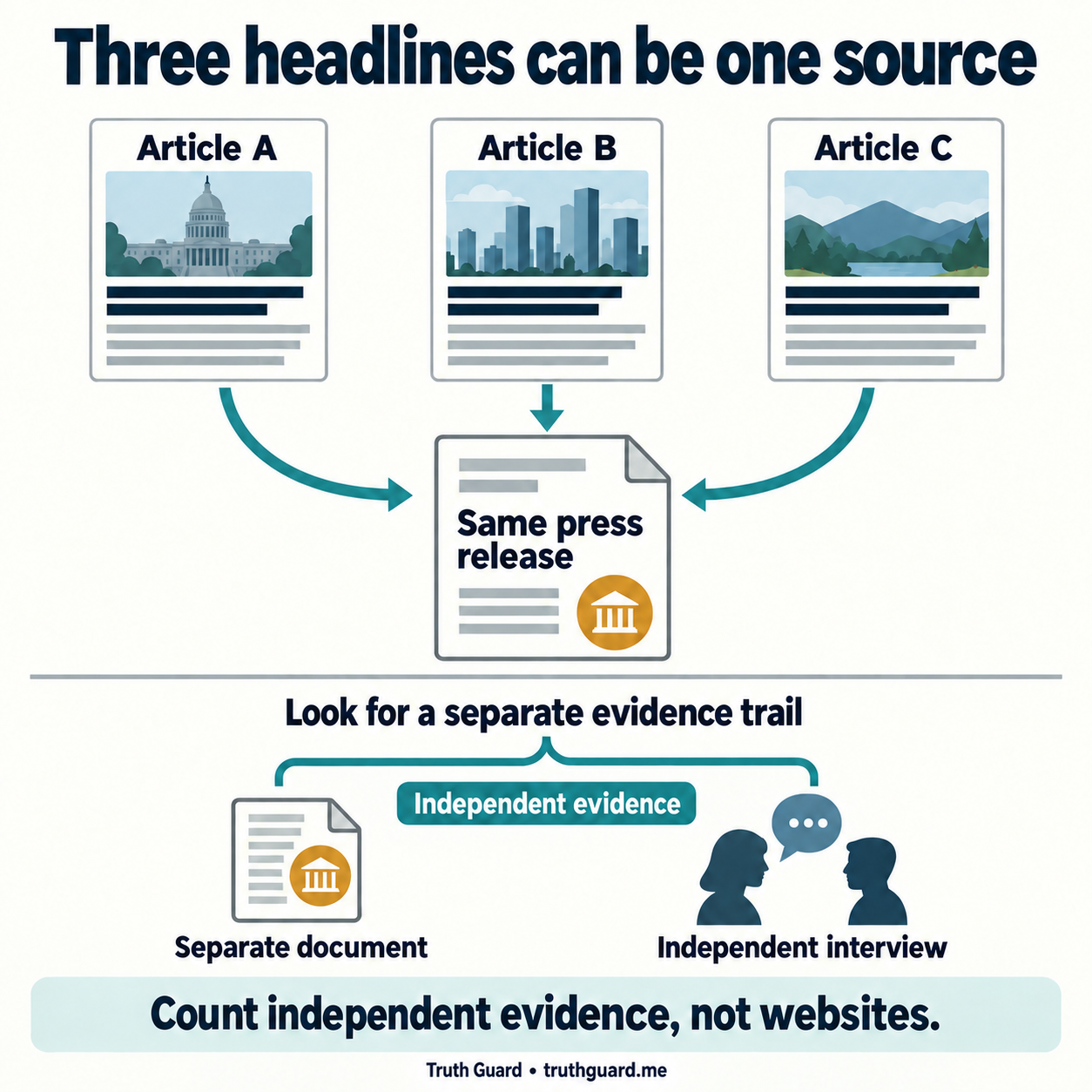 Three headlines can be one source